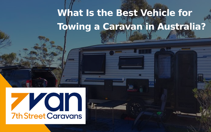 Caravan being towed up hill by high-powered 4WD